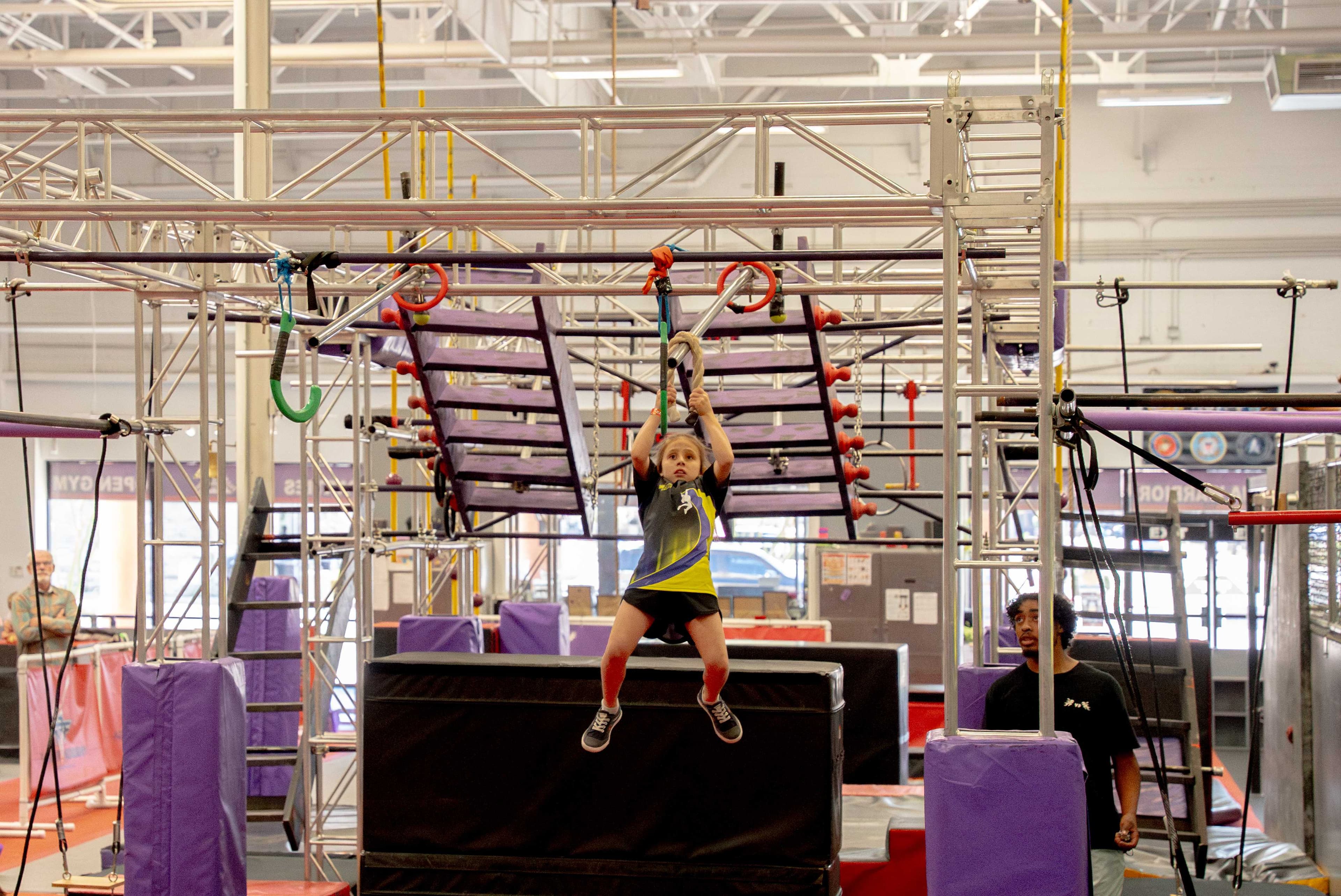 SPF Parkour Academy ninja course from above